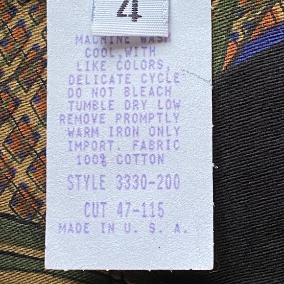 Vintage British Isles Sz 4 (S) Womens Shirt Button Up Duck Print Long Sleeve - Picture 10 of 12